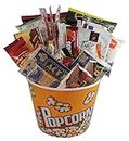 Movie Night Gift Basket: Snack Attack - Large Reusable Popcorn Bowl: Munchies, Chocolate, Nuts, and More