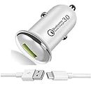 Fast Car Charger for Lamborghini Aventador Car Charger Adapter | High Speed Rapid Fast Quick Charge 3.0 | Qualcomm QC Smart Portable Charging with Quick Charge 3.0 |Single USB Port Car Mobile Charger With 1 Meter Type-C USB Fast Charging Cable (3.1 Amp, S|H1, Multi)