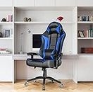 REKART Multi-Functional Ergonomic Gaming Chair with Lumbar Support, Adjustable Back Rest, Fixed Arm Rest | Office/Work from Home/Gaming/Computer | 175 Degree Recline Comfortable & Durable | M4-Blue