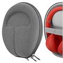 Geekria Shield Case Compatible with Beats Solo 4, Solo3.0, Solo2.0, SoloHD, EP, Mixr Headphones, Replacement Hard Shell Travel Carrying Bag with Cable Storage (Microfiber Grey)