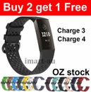 Fitbit Charge 3 4 Sports Band Silicone Replacement Strap Wristband