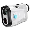 Golf Rangefinder 6X Laser Range Finder 1500 Yards with Slope ON/Off Tech Angle Measurement Fast Flag-Lock Continuous Scan Linear & Vertical Distance- Tournament Legal Slope Golf Laser Rangefinder Prof