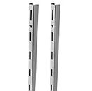 RAB Slotted Channel Adjustable, Stainless Steel, Single Slloted Channel Heavy Duty, Home Kitchen Shop (Code:- LTS CHNL SS, Size- 6FT, Pack Of 2 PCS)