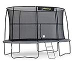9ft x 13ft JumpKing Oval Professional Trampoline with Safety Enclosure, Net, Ladder and Anchor Kit for Gardens