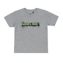 T-shirt ragazzi Minecraft logo graffiti grigio bambini 3-8 anni ufficiale