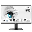 MSI PRO MP2412 23.8" Eye Care Ergonomic Business Computer Monitor, FHD 1920x1080, VA, Frameless, 100Hz, 1ms, Tilt Compatible, HDMI&DP Port, VESA, Black, 3 Year Warranty