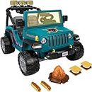 Power Wheels Camping Jeep Wrangler Ride-On Toy with Pretend Food, Camping Gear & Lights, Preschool Toy, Seats 2, Ages 3+ Years