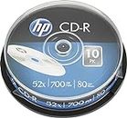 HP CD-R 700MB Premium Professional Recordable Blank Compact Disc 52x Speed (Pack of 10 Cake Box)