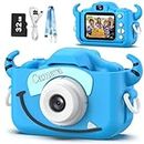 Goopow Kids Camera Toys for 3-8 Year Old Boys,Children Digital Video Camcorder Camera with Cartoon Soft Silicone Cover, Best Christmas Birthday Festival Gift for Kids - 32G SD Card Included