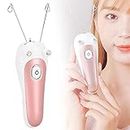 Electric Facial Hair Remover, Ladies Beauty Epilator Trimmer Facial Cotton Threading Hair Shaver for Body Facial Pull Surface Device(pink)