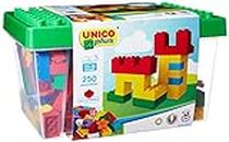 Unico Plus 8525 - Caja con bloques de construcción (250 piezas), de 18 meses a 5 años.
