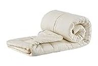 Sleep & Beyond My Topper Wool Mattress Topper- Year-Round Comfort Cotton Percale Cover- Nature-Friendly- Washable Breathable Pressure Relief Long-Lasting Cozy Sleep- Ivory - Queen 60x80 inch
