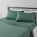 Amazon Basics Lightweight Super Soft Easy Care Microfiber Bed Sheet Set with 14-Inch Deep Pockets - Full, Emerald Green
