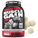 Bully Max 2-in-1 Muscle Builder Power Tabs for Puppies & Adult Dogs - Puppy & Dog Vitamins for Muscle Gain & Growth - Multivitamin Supplements for All Breeds & Ages - 30 Chewable Tablets