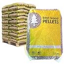 Pellet Gold Eco Friendly Stove Bags - 15kg (33 Packs) - Sustainable High Performance Home Heating Fuel (1/2 Pallet 493kg)