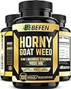 Horny Goat Weed Capsules 9050mg for Men & Women - 100 Capsules with Maca, Tribulus Terrestris, Tongkat Ali - Supports Energy & Mood