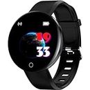 Smart Watch for Android Phones Compatible iPhone Samsung, 24/7 Heart Rate Monitor Black