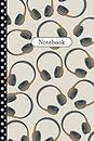 Headphone Notebook: Pretty Headphone Journal: 100 Pages (6x9") Headphone Lined Notebook For Teens, Kids, Students, Girls, Adults, Teachers, School, Birthday Kids Writing Notes