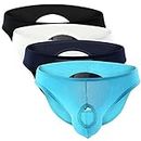 CSMARTE Mens Sexy Hollowed Pouch Thong Underwear Pack (4 Pack Mix, XL)