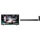 Hisense 43A68H - 43 inch Smart Ultra HD 4K Dolby Vision HDR10 Google TV with Bluetooth & HS214 2.1ch Sound Bar with Built-in Subwoofer, 108W, All-in-one Compact Design with Wireless Bluetooth