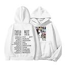 Suffolly Sweatshirts Women Music Hoodie Concert Singer Graphic Oversized Sweatshirt Women's Jumpers Fashion Top for Outdoors Holiday Home Leisure Singer Fan Gift(White, M)