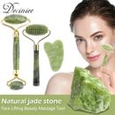 2Pcs/Kit Jade Rollers Beauty Health Skin Scraping Chin Lifting Natural Stone