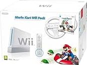 Nintendo Wii Console (White) with Mario Kart: Includes White Wii Wheel and Wii Remote