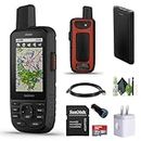Garmin GPSMAP 67i Rugged Hiking GPS Premium Handheld inReach Satellite Technology, Two-Way Messaging, Interactive SOS, Mapping Bundle with Accessories