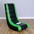 Classic Video Rocker Floor Gaming Chair, Kids and Teens, PU Faux Leather & Polye
