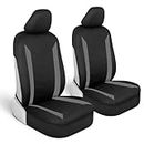 Motor Trend SpillGuard Seat Covers for Cars Trucks SUV – Gray Seat Covers with Waterproof Neoprene Lining, Automotive Car Seat Covers for Front Seats Only, Forros Para Asientos de Carro