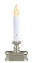 XODUS Innovations FPC1221P Battery Operated LED Dusk to Dawn Window Candle with Amber Flicker Flame, Pewter