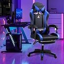 Savya Home Snipe Gaming Chair With Adjustable Headrest & Lumbar Support,135°Recliner Chair|Stretchable Armrest With Footrest, Multifunctional Chair (Blue)|Apex Crusader Gaming Chair Series - Plastic