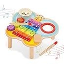 TOOKYLAND Toddler Toy Musical Instruments,Baby Montessori Toys for 1-3 Year Old,Includes Xylophone,Drum,Cymbal, Gifts for 1-3 Year Old Girl