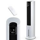 Pro Breeze® 7L Evaporative Air Cooler & 42" Portable Tower Fan, 3 Fan Speeds, Remote Control, Automatic Oscillation, 10 Hour Timer and Sleep, Natural and Humidification Mode for Home and Office