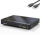 LP-099 Compact Lecteurs DVD pour TV - Lecteur CD DVD acec Port HDMI/RCA, Entrée USB, MIC Sortie, Multi-région 1~6 (câble HDMI & RCA Inclus)