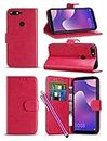 Case for Nokia Lumia 1020 - Leather Wallet Case with [Card Holder Slots] [Kickstand View] [Magnetic Closure] Cases for Nokia Lumia 1020 / RM-875 / RM-877 Full Body Case [Hot Pink]