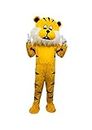 BookMyCostume Sherkhan Tiger Cartoon Mascot Costume For Theme Birthday Party & Events | Adults