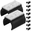  10 piezas almohadillas pequeñas de fieltro patas para muebles pisos de madera rectangulares