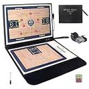 YeeGeell Basketball Clipboard for Coaches Equipment, Portable Tactical Coaching Board Kit Accessories, Mouthguard Whistle, Dry Erase Marker Pen and Zipper Bag