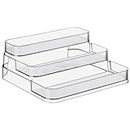 Primeway® Plastic 3 Tier Pantry Kitchen Rack | Spice Rack | Cabinet Organizer | Countertop Rack | Bathroom Shelf | Office Desk Organizer | Fridge | Storage Rack | 3 Step | 26.7x24.7x10.3cm
