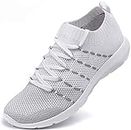 EvinTer Women's Running Shoes Lightweight Comfortable Mesh Sports Shoes Casual Walking Athletic Sneakers White