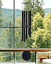 Paradigm Pictures 30 inch Big Wind Chimes for Home Balcony Positive Energy (Big Black 5 Pipe Metal)