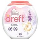 Dreft Laundry Detergent Pacs, HE Compatible, Lightly Scented, Lavender, 25 Count