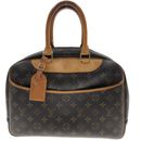 Used Louis Vuitton Bowling Vanity Deauville Bag Handbag M47270 Brown B