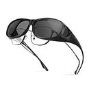 Bloomoak Gafas para llevar sobre los lentes, para hombres y mujeres, gafas de prescripción para conducir, antirreflejos y protección UV 400, informática. negro Day Sunglasses