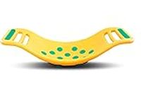 OK Play Wiggle Woggle Toy For Kids & Toddlers | Plastic Material With Popping Sound at Base When Tilt & Twirl | Improves Balance, Coordination & Gross Motor skills | For 3+ Years (Yellow)