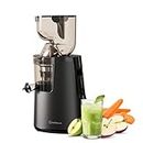 Nebula Grande 45RPM Cold Press Slow Juicer - Whole Fruits and Vegetables, Fresh Healthy Juice, Sorbet, Ice Cream, Wide Mouth Feeding Chute, BPA Free, 150-Watt, Commercial Motor, Cold Press (Black)