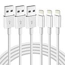 iPhone Fast Charging Cable [Apple MFi Certified] 3-Pack 6FT Lightning to USB Cable iPhone Charger Cord Compatible with iPhone 14 13 12 11 Pro Max XR XS X 8 7 6 Plus SE iPad and More 6FT