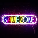 Game Zone - Segnalazione luminosa per gamer, luce al neon, da parete, per sala giochi, decorazione della stanza, pub, regalo per adolescenti, amici, ragazzi