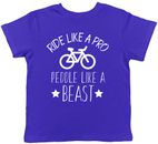 T-Shirt Ride Like A Pro Peddle Like A Beast Fahrrad Kinder Kinder Jungen Mädchen
